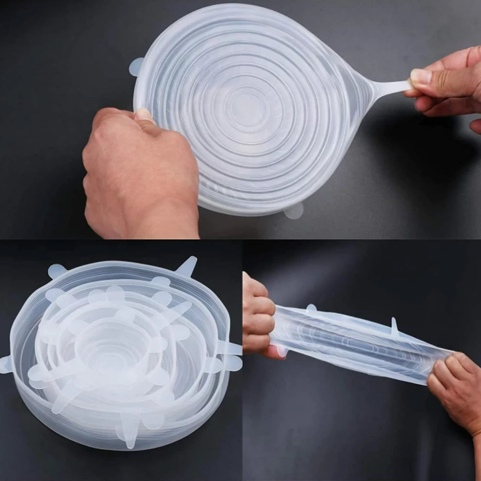 Silicone Stretch Lids тАУ Reusable Food Covers тАУ 6 Pack
