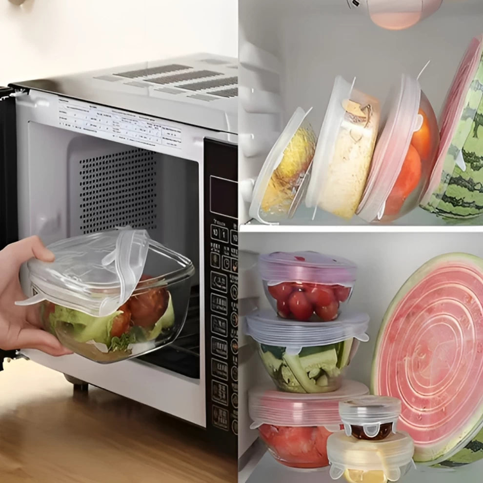 Silicone Stretch Lids тАУ Reusable Food Covers тАУ 6 Pack