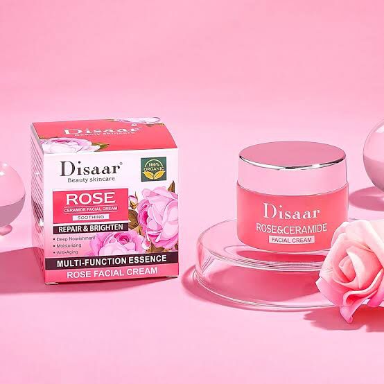 Disaar rose & ceramide facial cream.