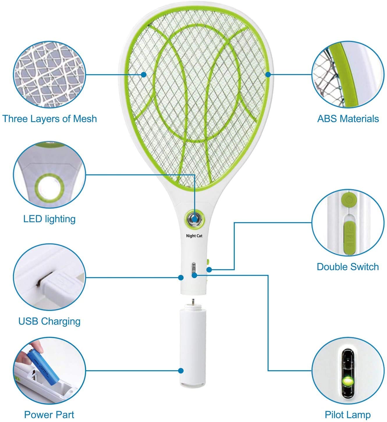 Power King Mosquito Super Killer rechargeable electric swatter