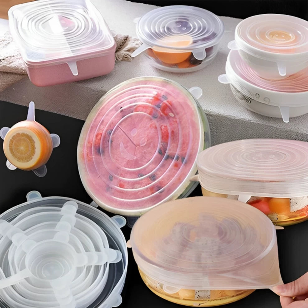 Silicone Stretch Lids тАУ Reusable Food Covers тАУ 6 Pack