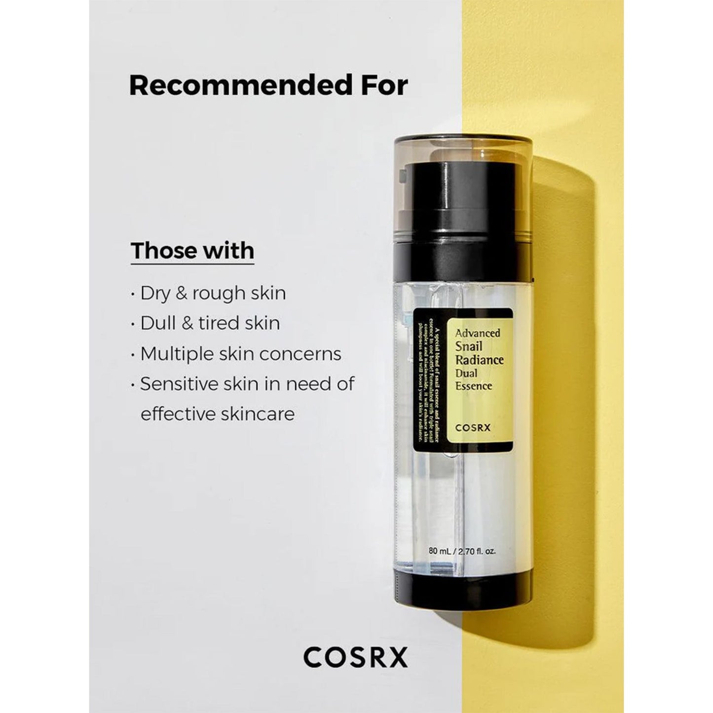 Cosrx Advanced Snail Radiance Dual Essence - 80ml