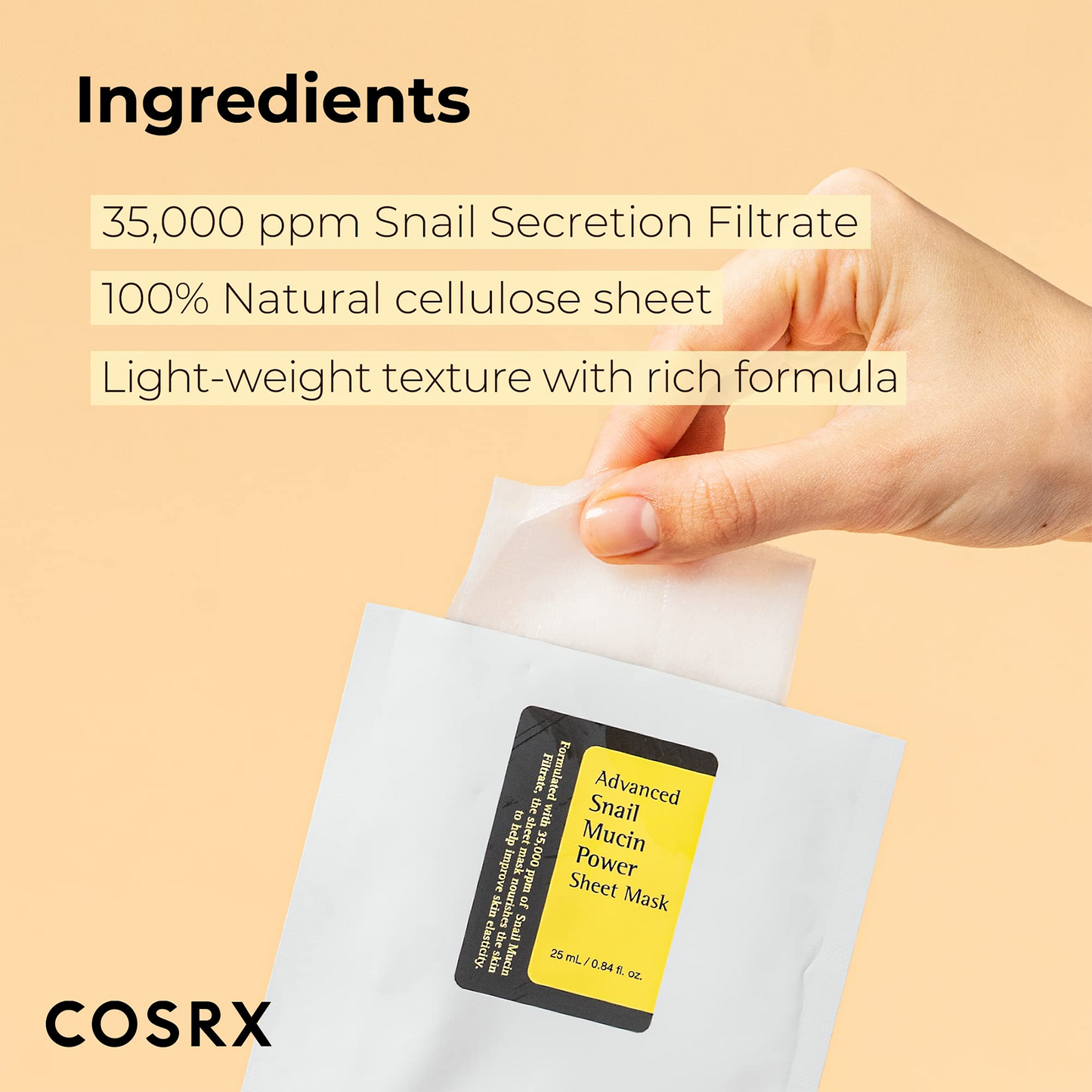 Cosrx Snail Mucin Power Sheet Mask - 25ml