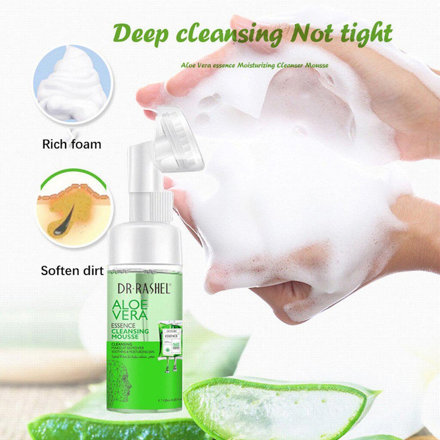 Dr.Rashel Aloe Vera Cleansing Foam Face Wash - 120ml
