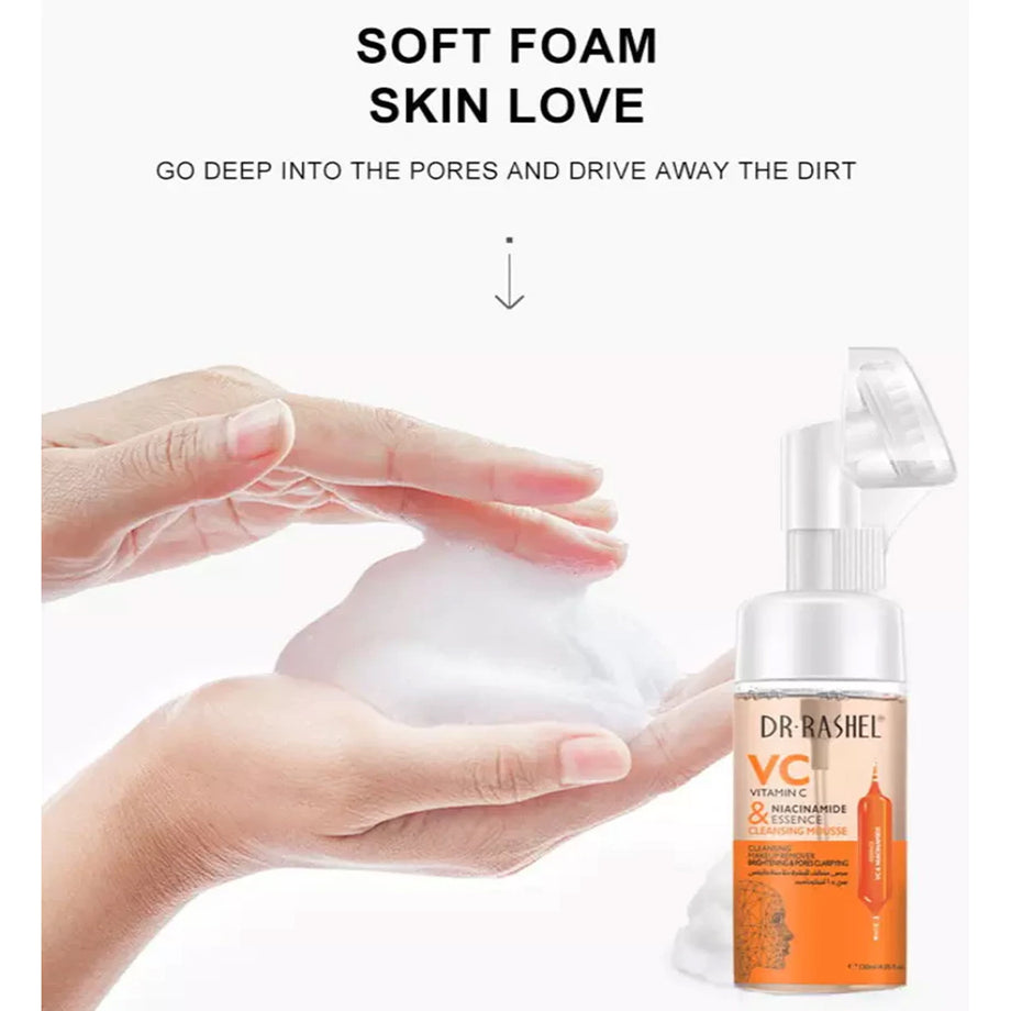Vitamin-c niacinamide essence Cleansing mousse.