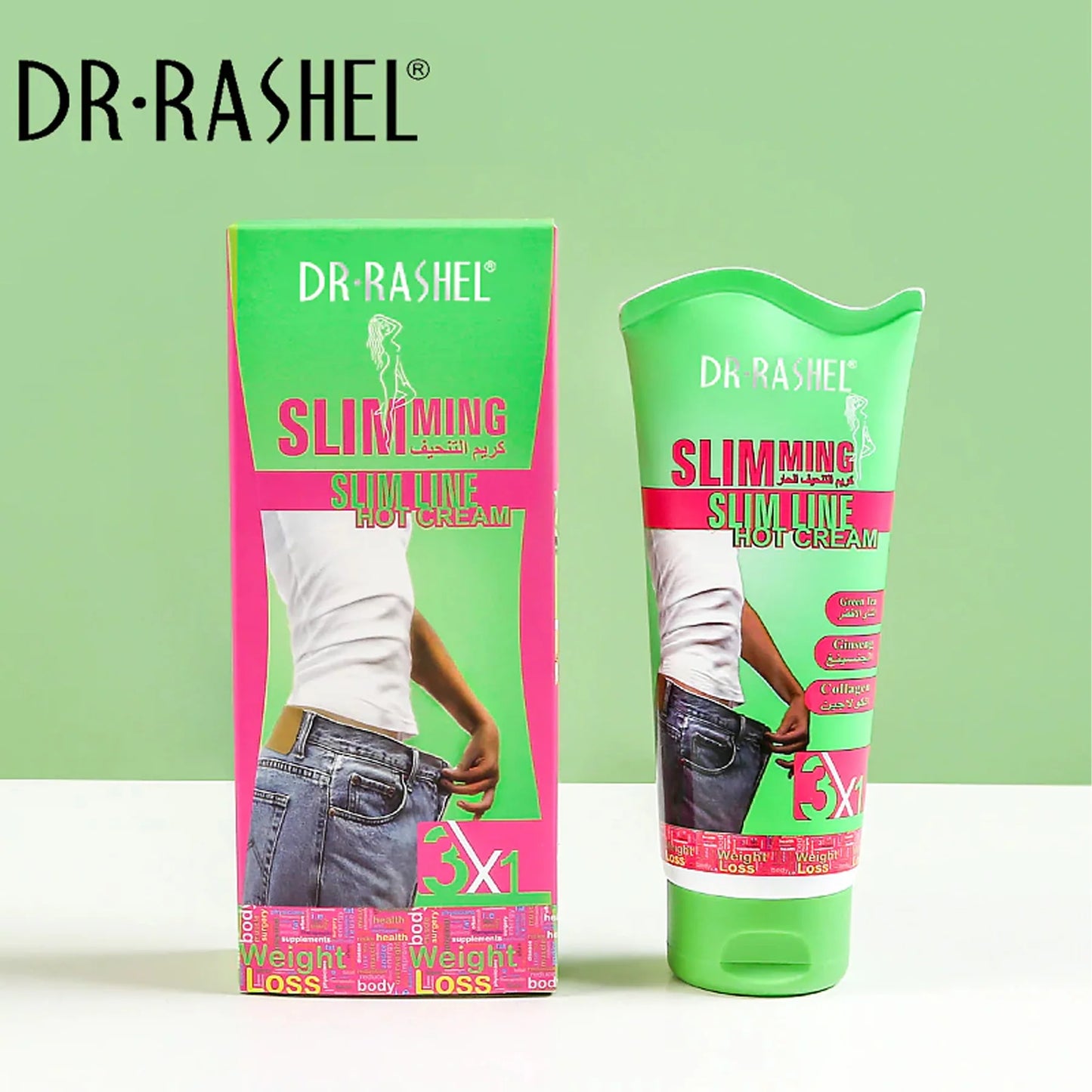 Dr Rashel Weight Loss Slimming Hot Cream - 150gm Green