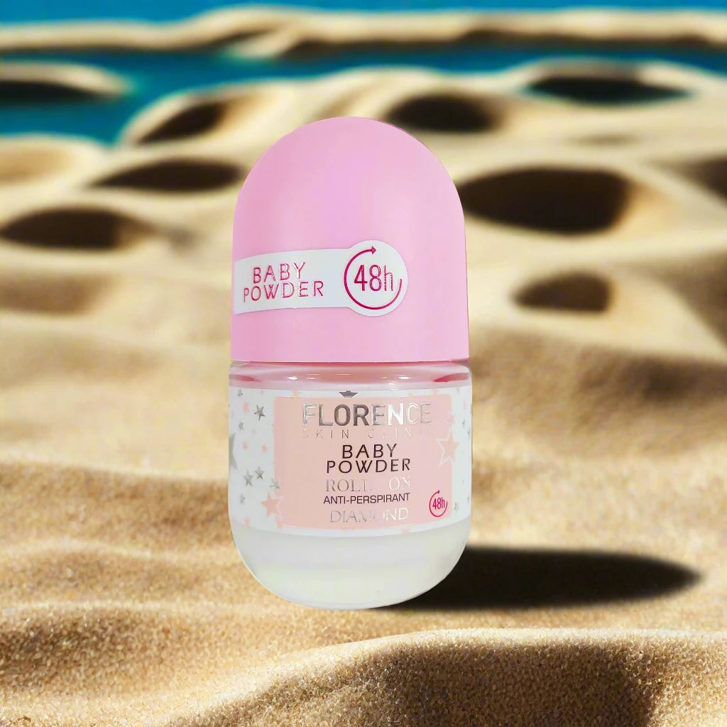 Florence Baby Powder Anti-Perspirant Pink Roll On - (50ml)