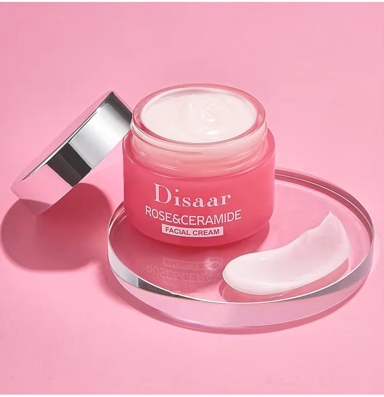 Disaar rose & ceramide facial cream.
