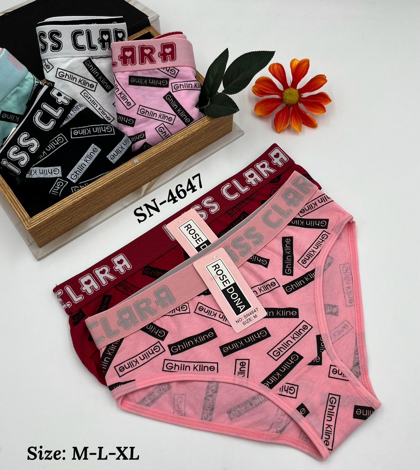 PINKY LADY hot selling panty mixed design (4pcs set).