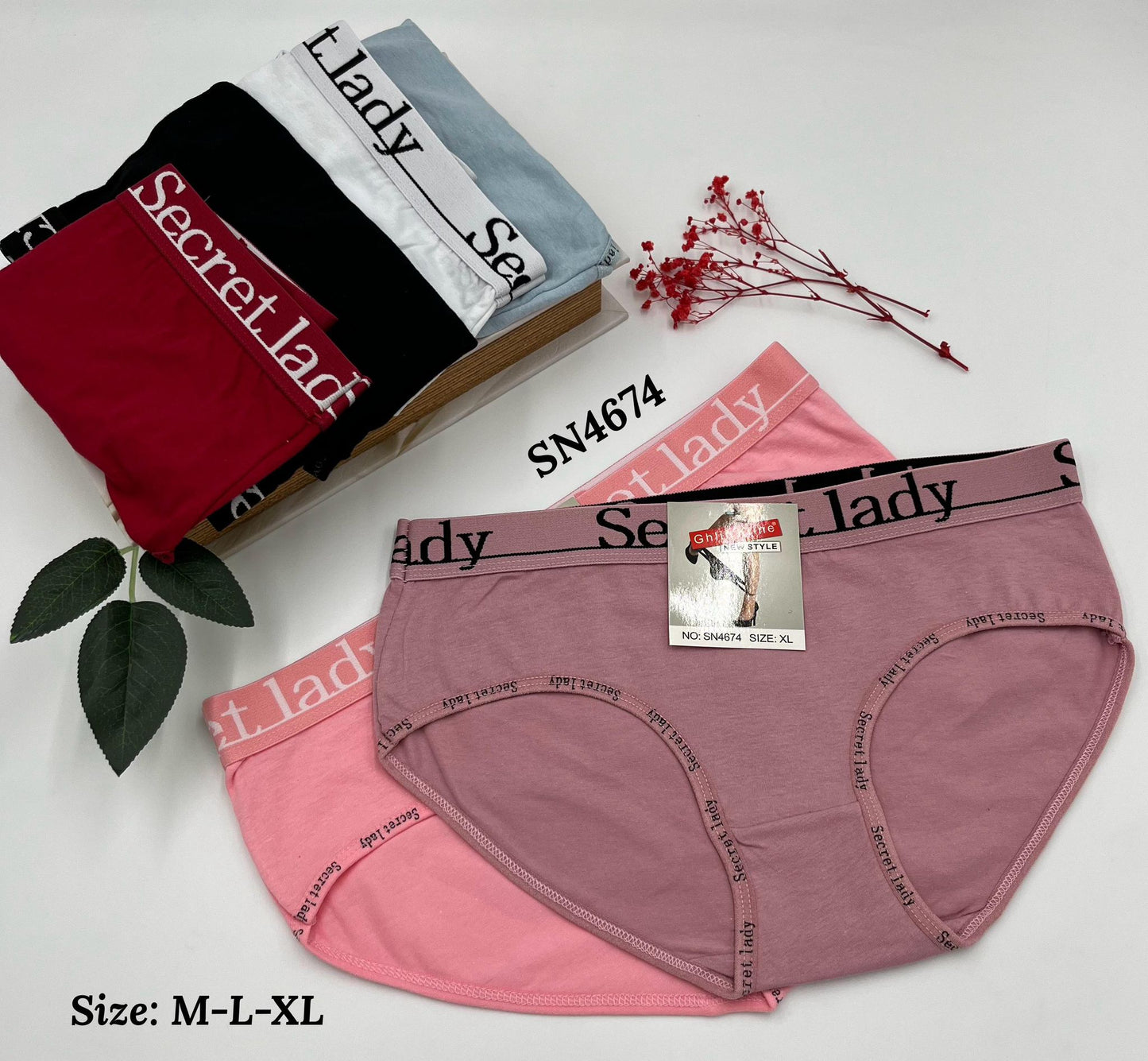 PINKY LADY hot selling panty mixed design (4pcs set).