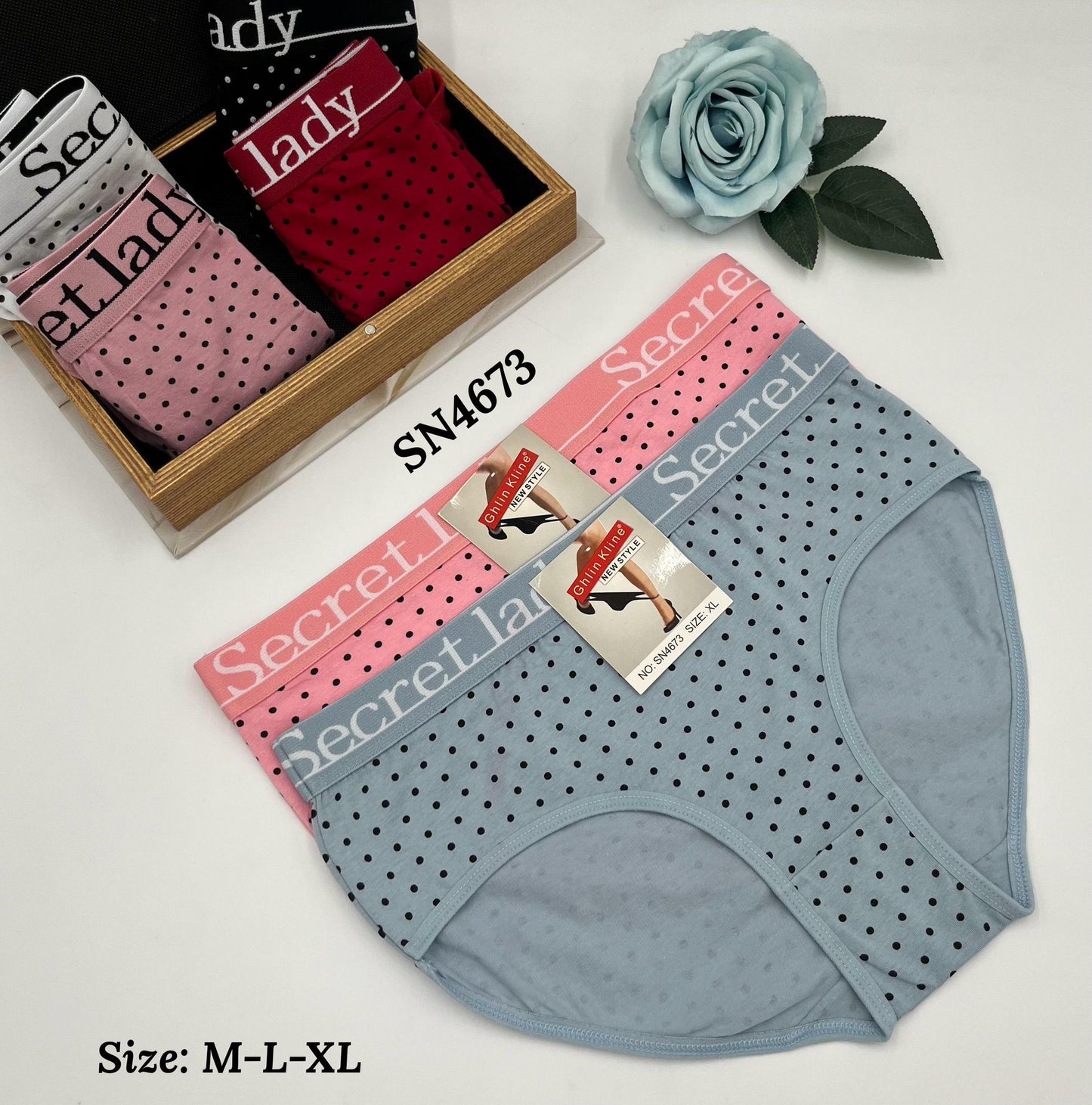 PINKY LADY hot selling panty mixed design (4pcs set).