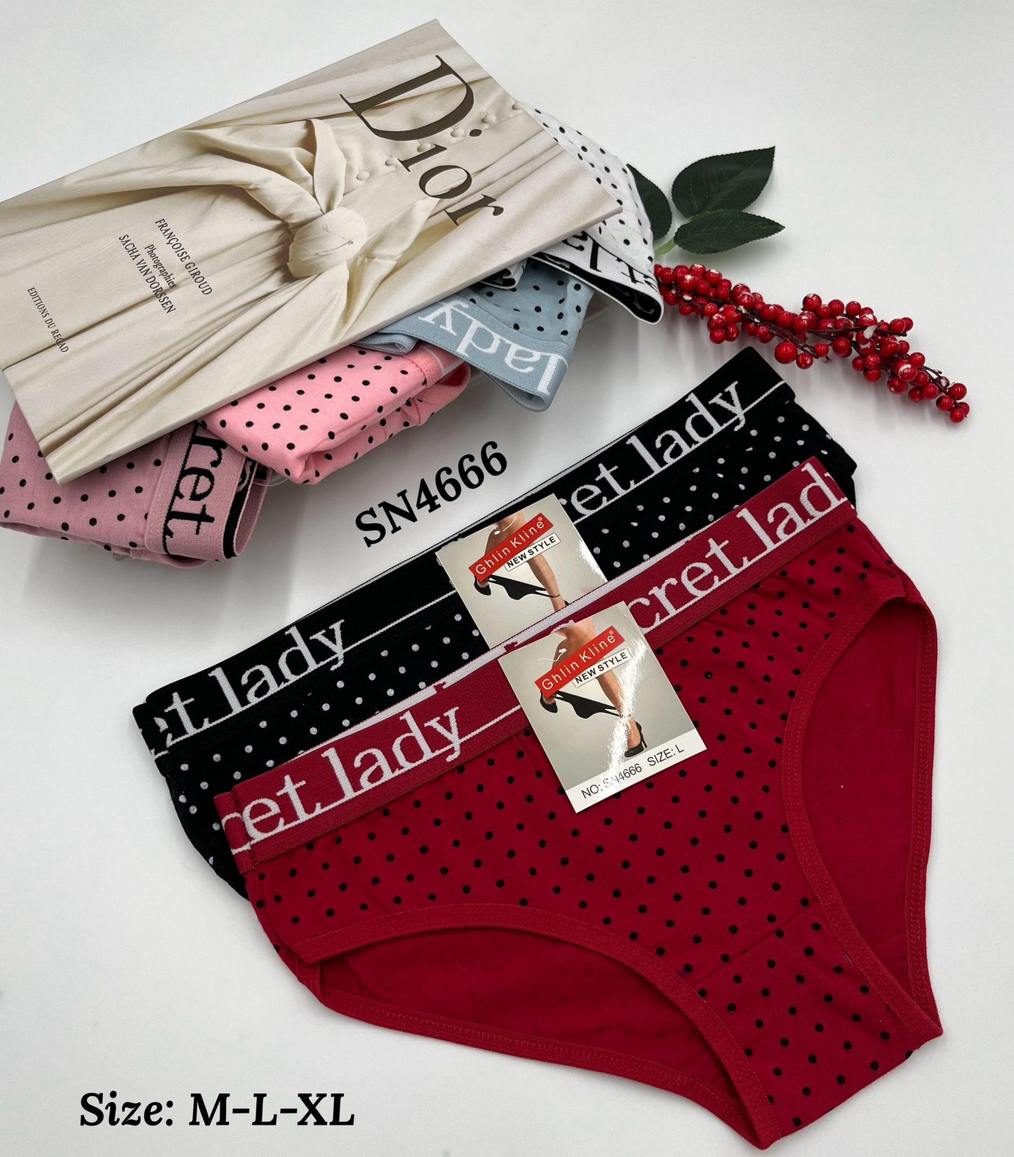 PINKY LADY hot selling panty mixed design (4pcs set).