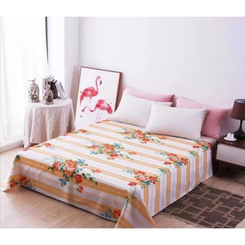 COLOR SENSE double Size Bedsheet Set (random designs)