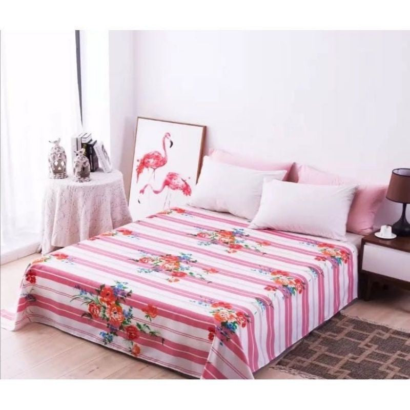 COLOR SENSE double Size Bedsheet Set (random designs)