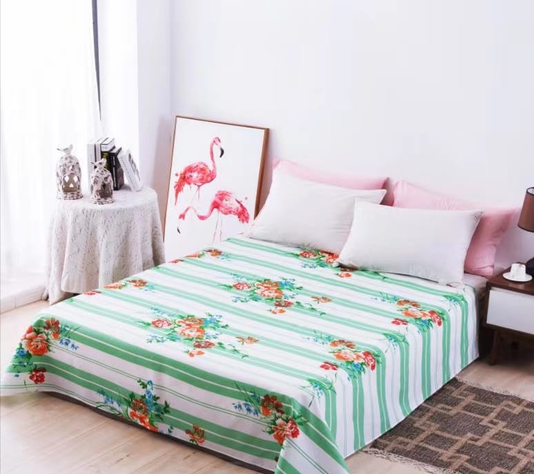 COLOR SENSE double Size Bedsheet Set (random designs)