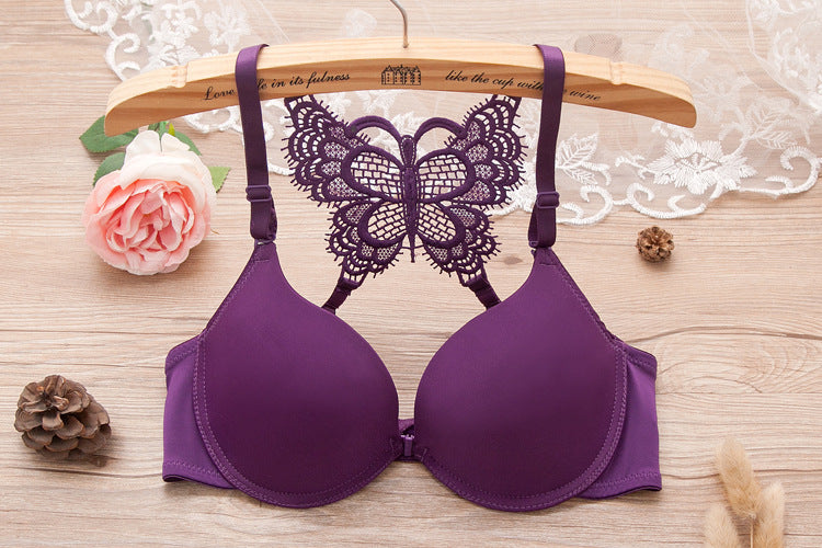 New Front Closure Racerback Bra Women Sexy Backless Bra Small Breast BC Cup Push Up Bras For Women. (Assorted colours)
