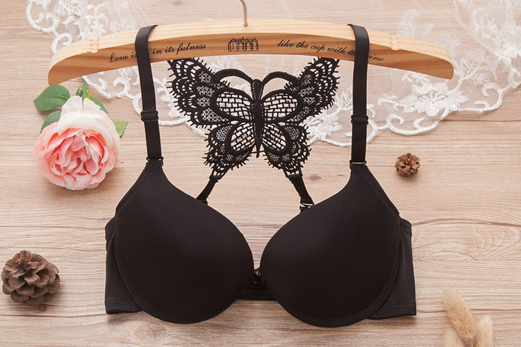 New Front Closure Racerback Bra Women Sexy Backless Bra Small Breast BC Cup Push Up Bras For Women. (Assorted colours)