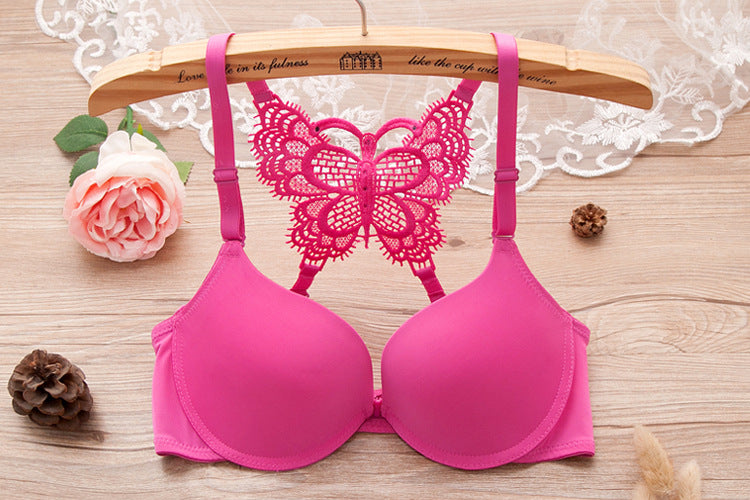 New Front Closure Racerback Bra Women Sexy Backless Bra Small Breast BC Cup Push Up Bras For Women. (Assorted colours)