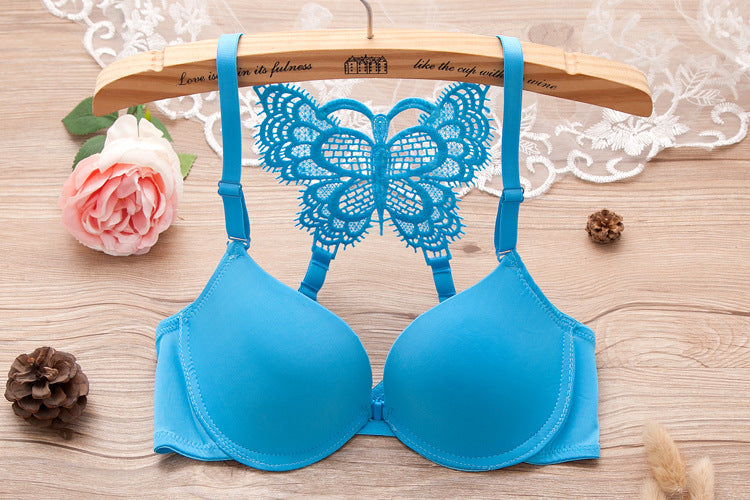 New Front Closure Racerback Bra Women Sexy Backless Bra Small Breast BC Cup Push Up Bras For Women. (Assorted colours)