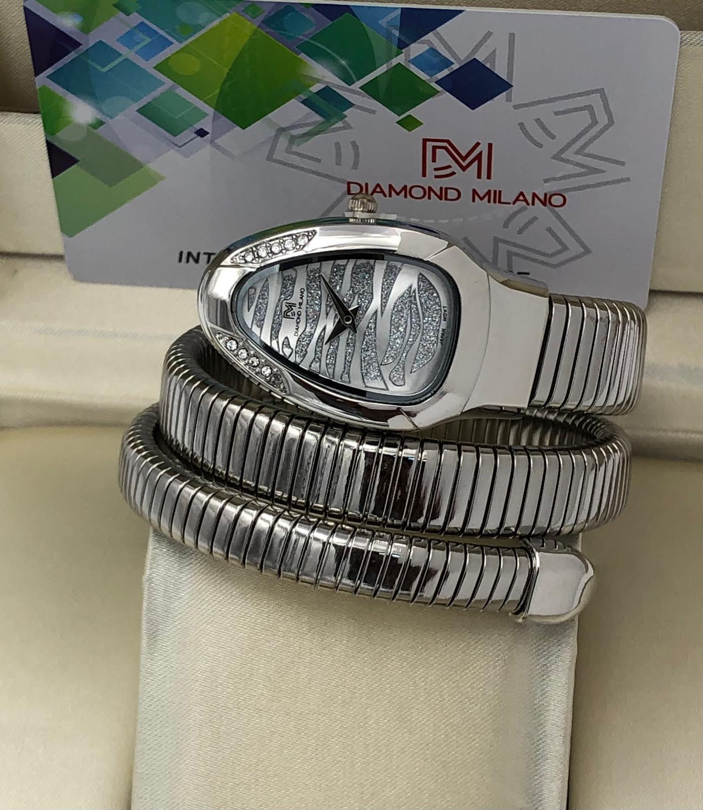 Diamond Milano Luxury Spiral Bracelet Watch