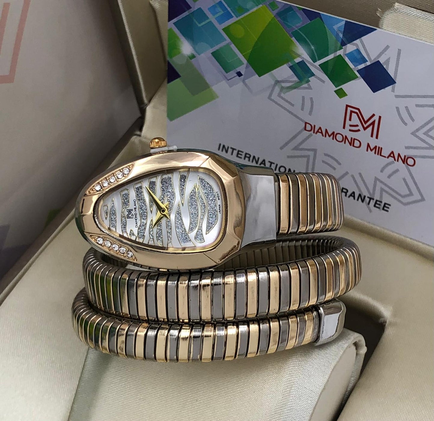 Diamond Milano Luxury Spiral Bracelet Watch