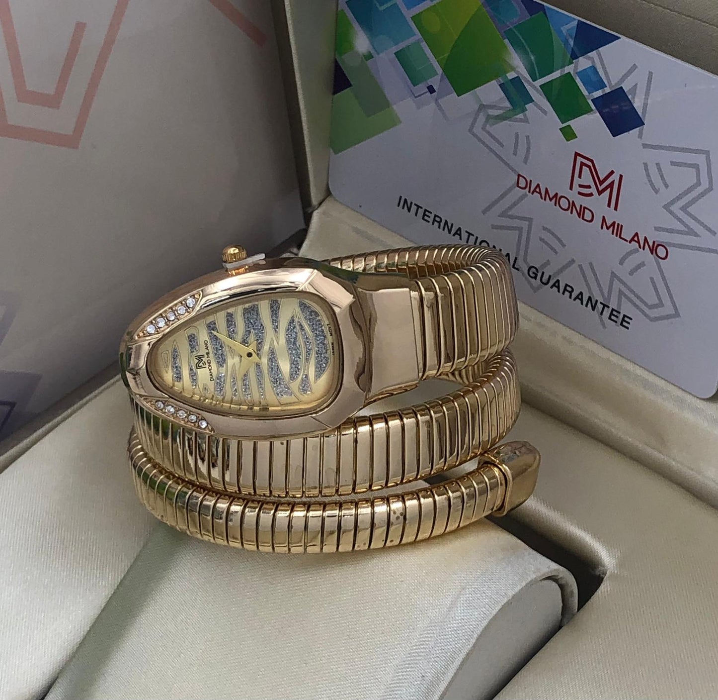 Diamond Milano Luxury Spiral Bracelet Watch