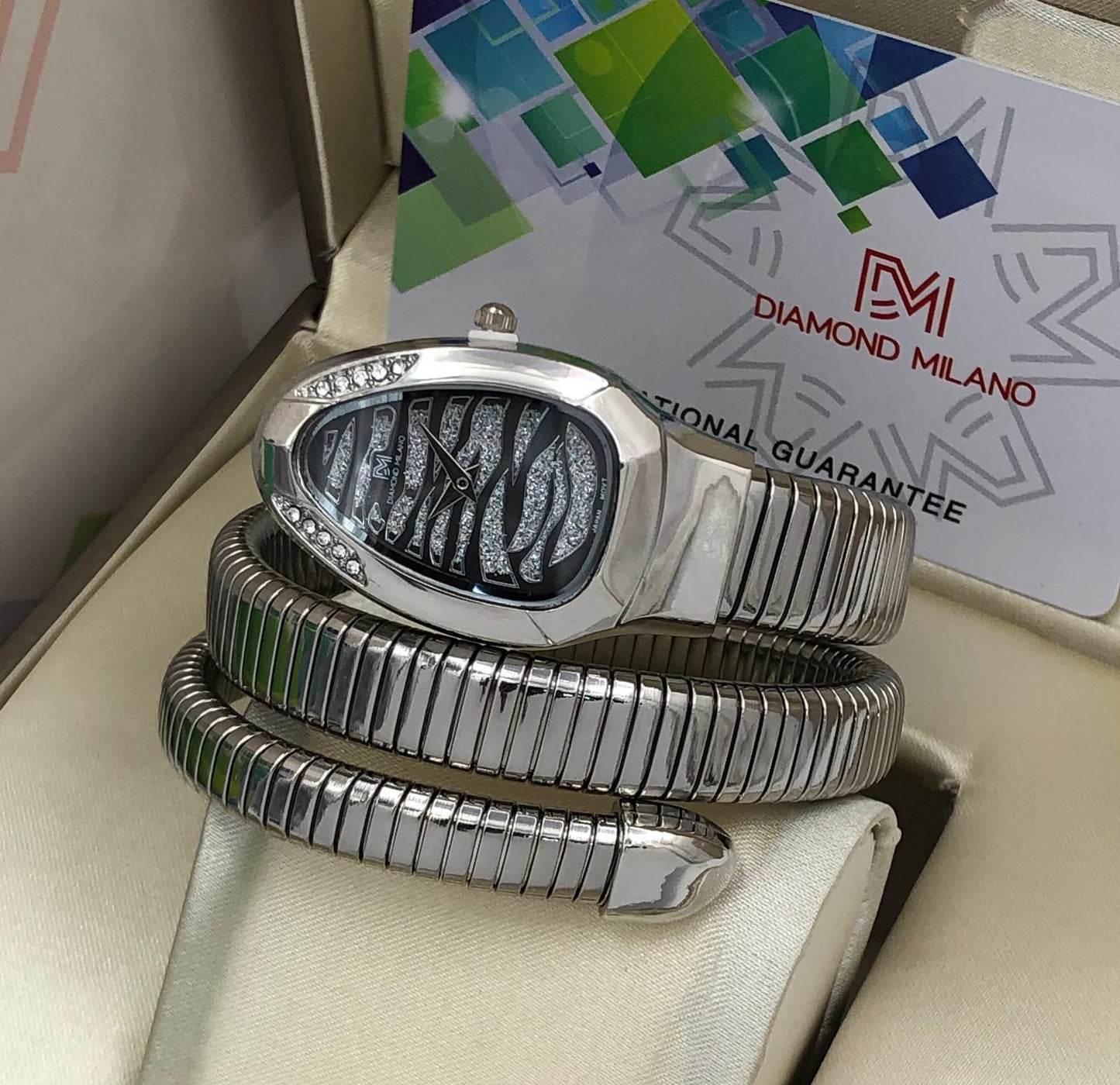 Diamond Milano Luxury Spiral Bracelet Watch