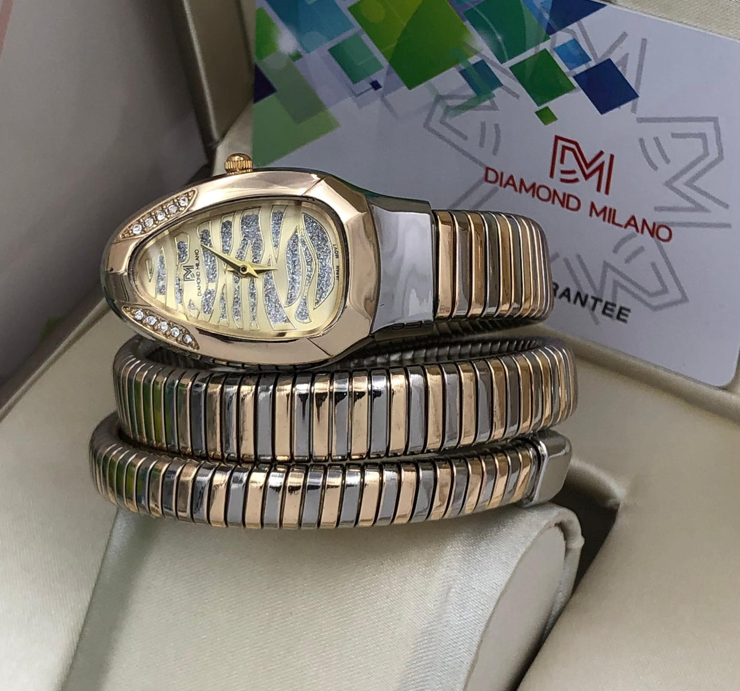 Diamond Milano Luxury Spiral Bracelet Watch