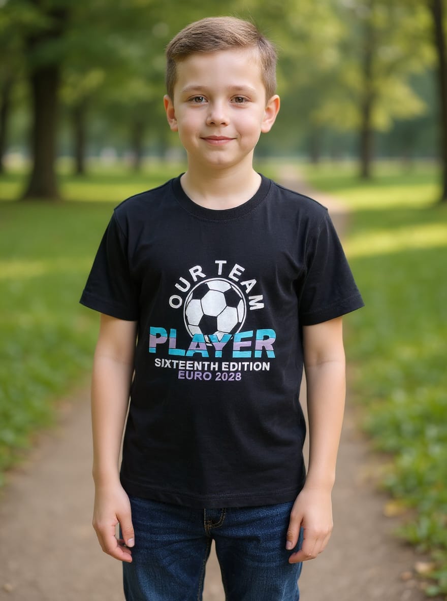 Boys' "Our Team Player" Football Graphic T-Shirt