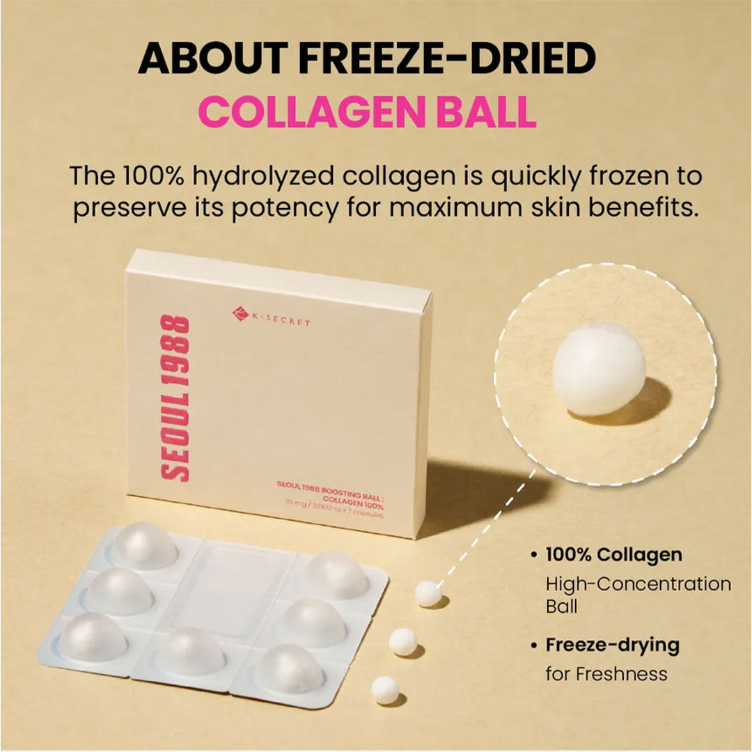 K-Secret Seoul 1988 Boosting Ball: Collagen 100% - 35mg x 7 capsules