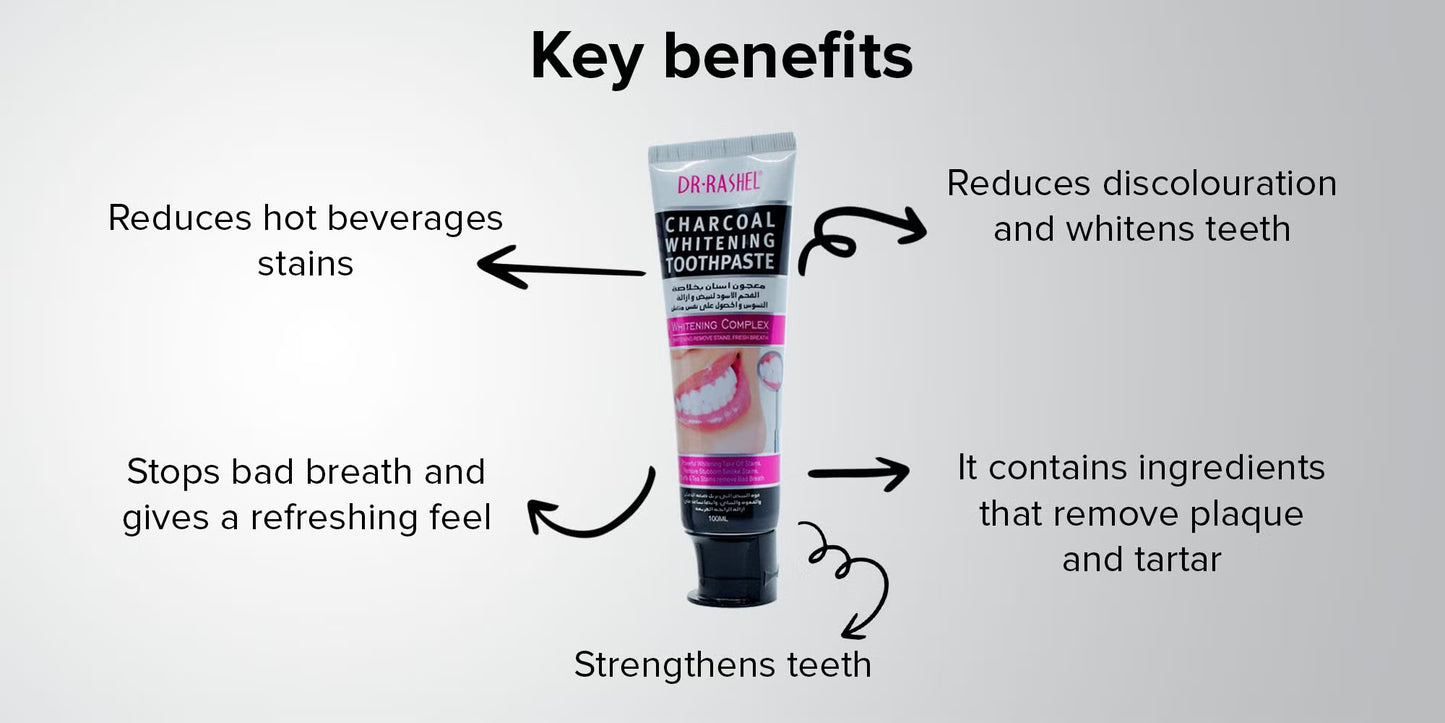 Dr. Rashel Charcoal Toothpaste тАУ 100ml