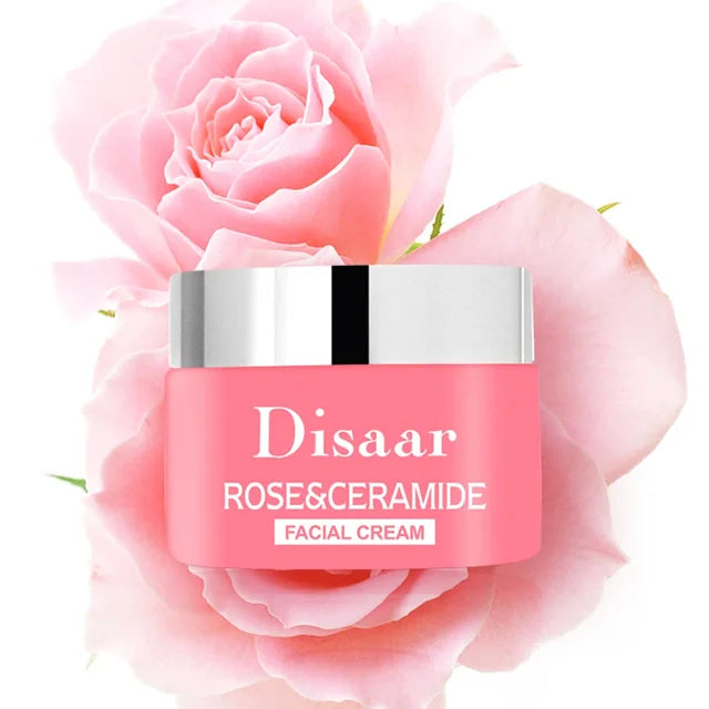 Disaar rose & ceramide facial cream.