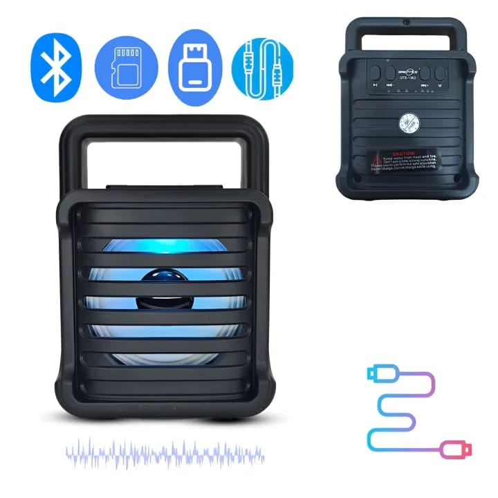 Greatnice GTS-1363 Mini Bluetooth Speaker with LED Light โ Portable & Powerful