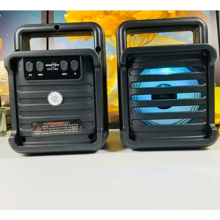 Greatnice GTS-1363 Mini Bluetooth Speaker with LED Light โ Portable & Powerful