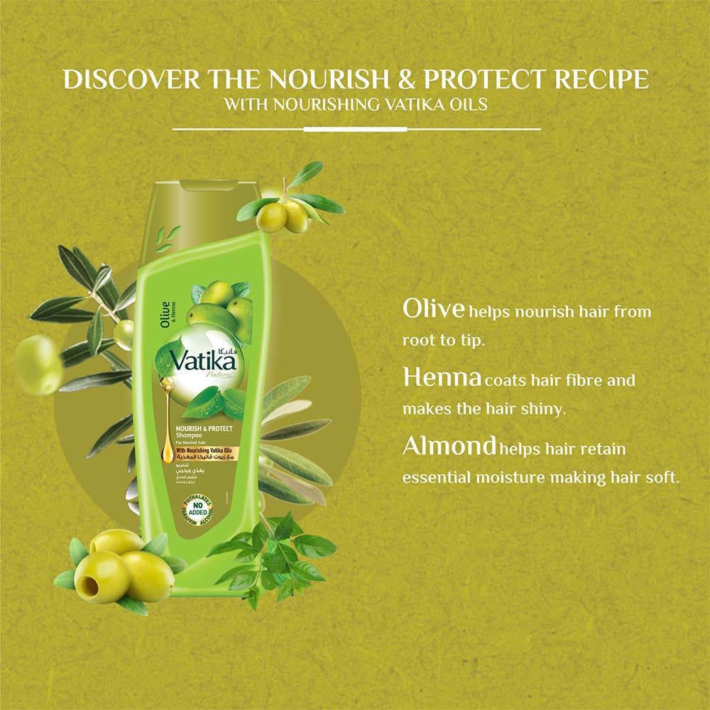 Vatika Naturals Olive Nourish & Protect Shampoo