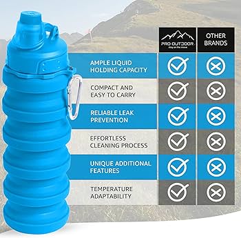 Foldable Silicone Water Bottle тАУ 500ml