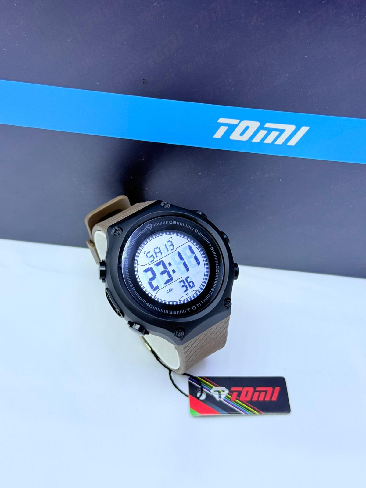 Tomi Full Digital Sports Watch โ Textured Strap Collection