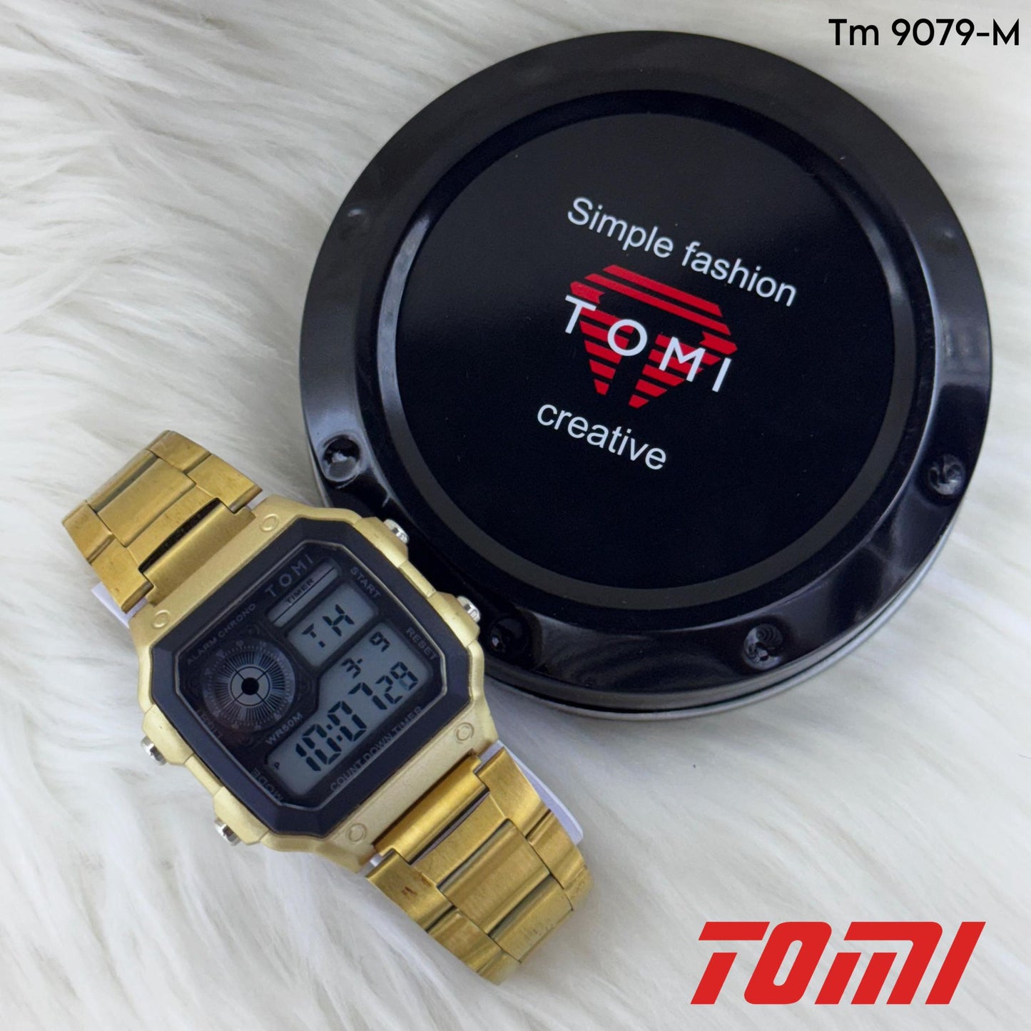 TOMI TM 9079-M Digital Stainless Steel Watch โ Assorted Colors