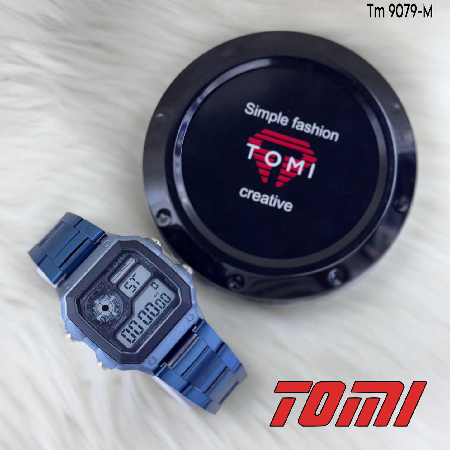 TOMI TM 9079-M Digital Stainless Steel Watch โ Assorted Colors