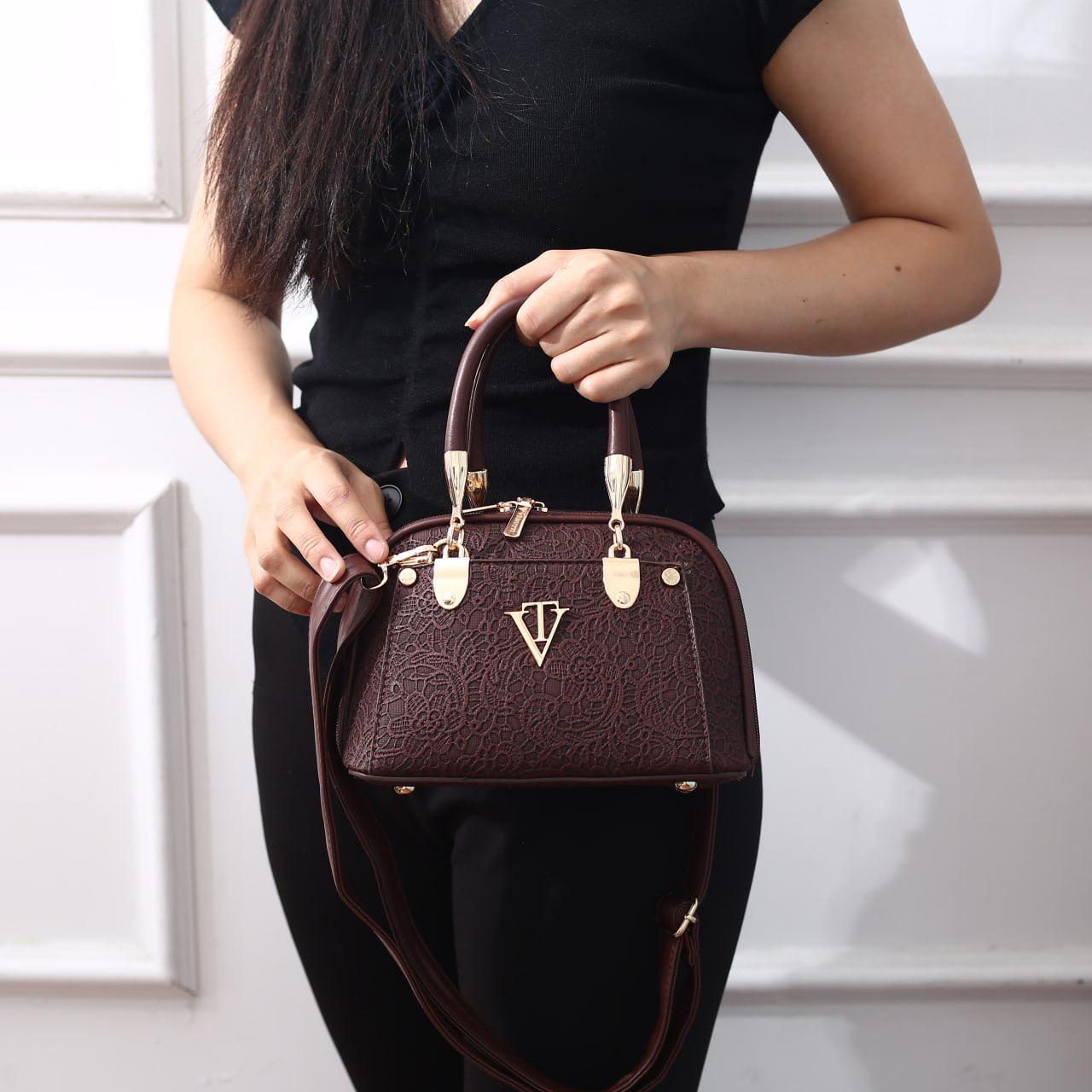 Lace Pattern Elegant Handbag