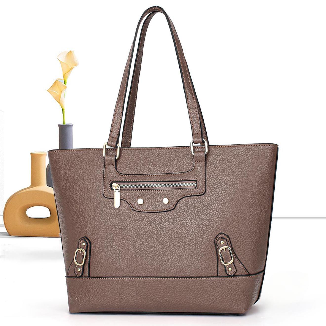 Classic PU Leather Shoulder Tote Bag