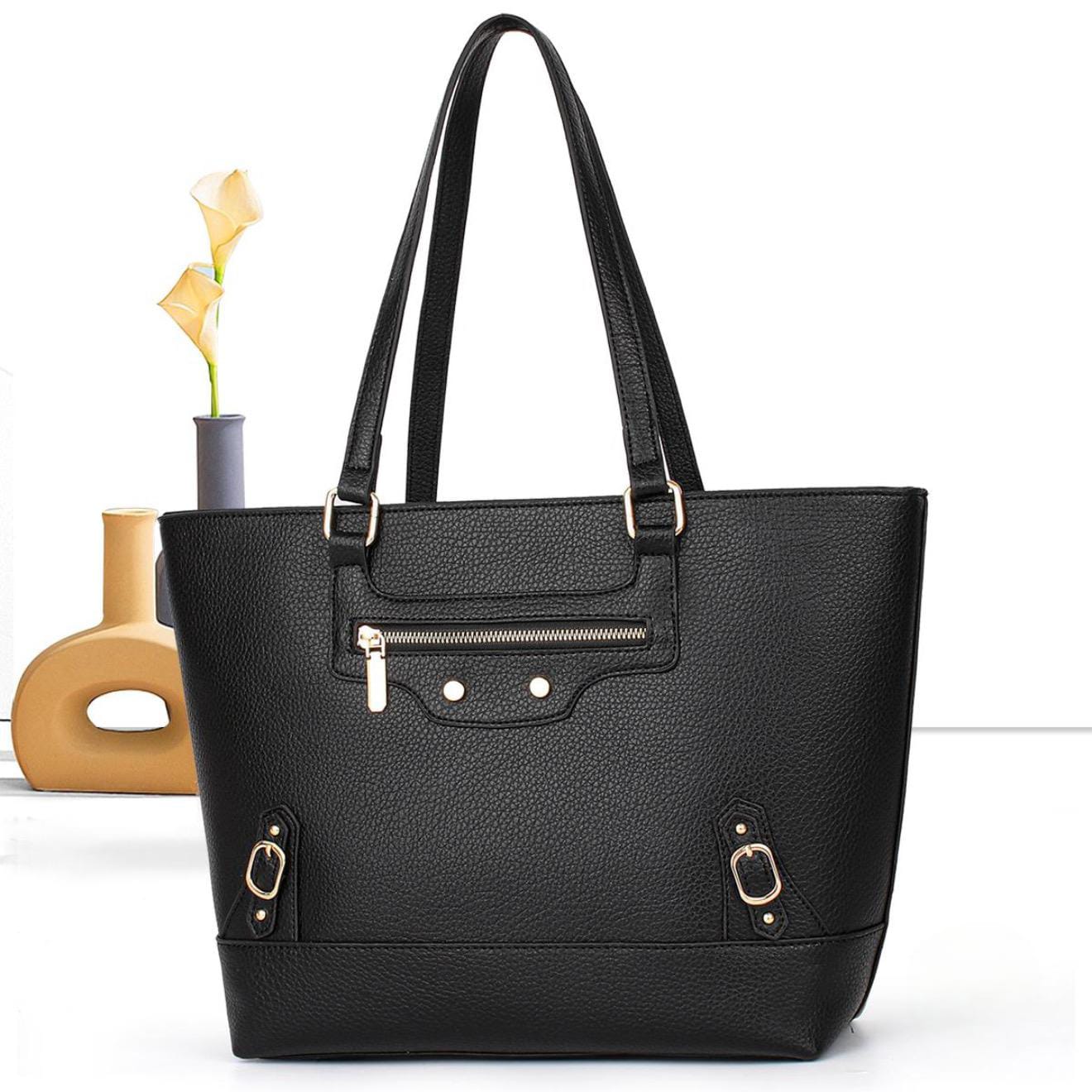 Classic PU Leather Shoulder Tote Bag