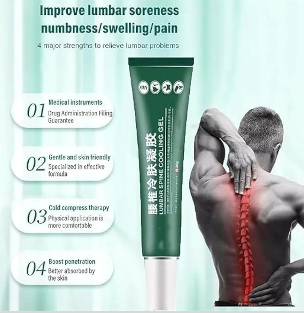 Lumbar Spine Cooling Gel โ Herbal Body Comfort Gel