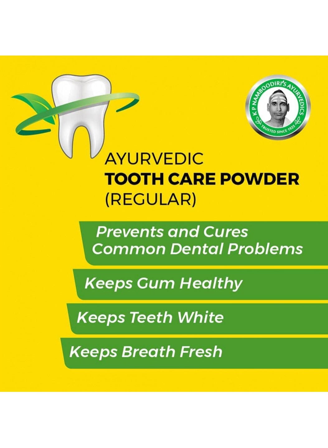 KP Namboodiri’s Ayurvedic Tooth Powder – Mild – 80g
