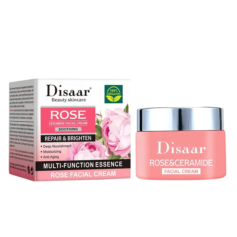 Disaar rose & ceramide facial cream.