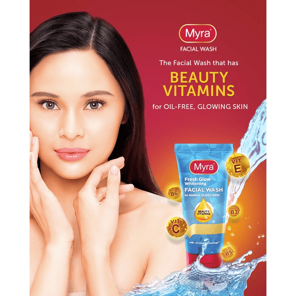 Myra fresh glow whitening face wash (50ml)