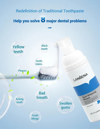 LANBENA दांत सफेद करने वाला मूस 60ml.