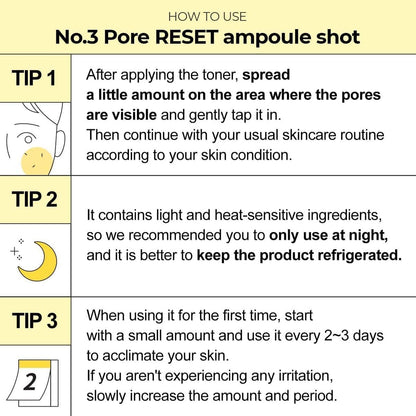 Numbuzin No.3 Pore Reset Ampoule Shot