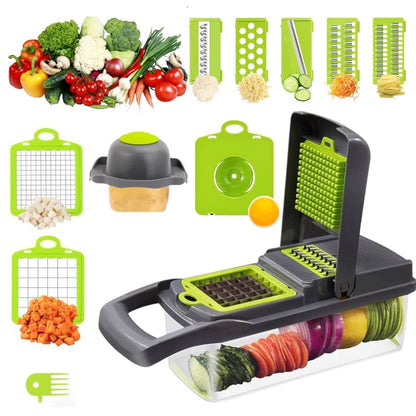 Veggie Slicer 16pcs – Multifunctional Vegetable Chopper