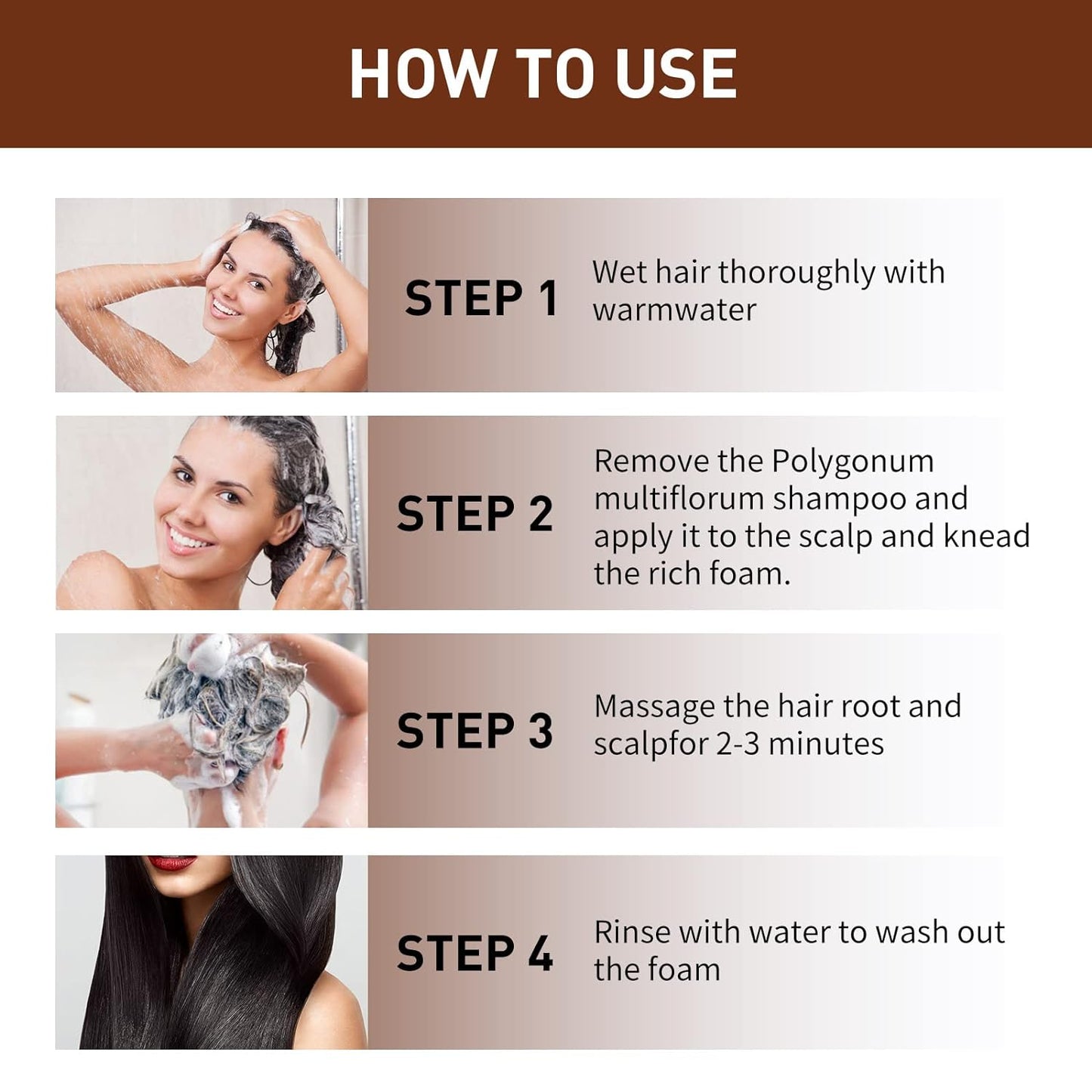 Organic Hair Darkening Shampoo Bar for Men & Women, Volumizing & Moisturizing, Repair Essence, Black Hair 1PC-Black.